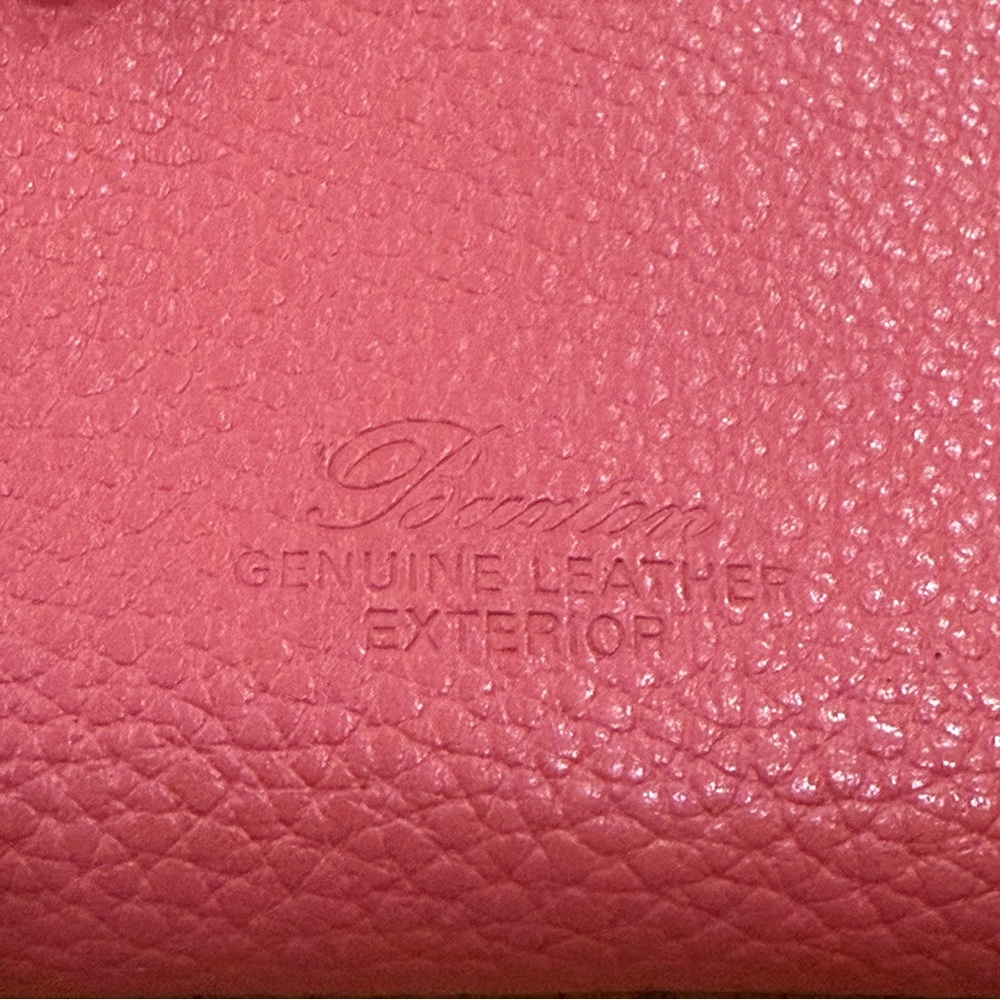 Buxton 1898 Trifold Mini Wallet Coral Pink Leather Compact - Picture 5 of 11